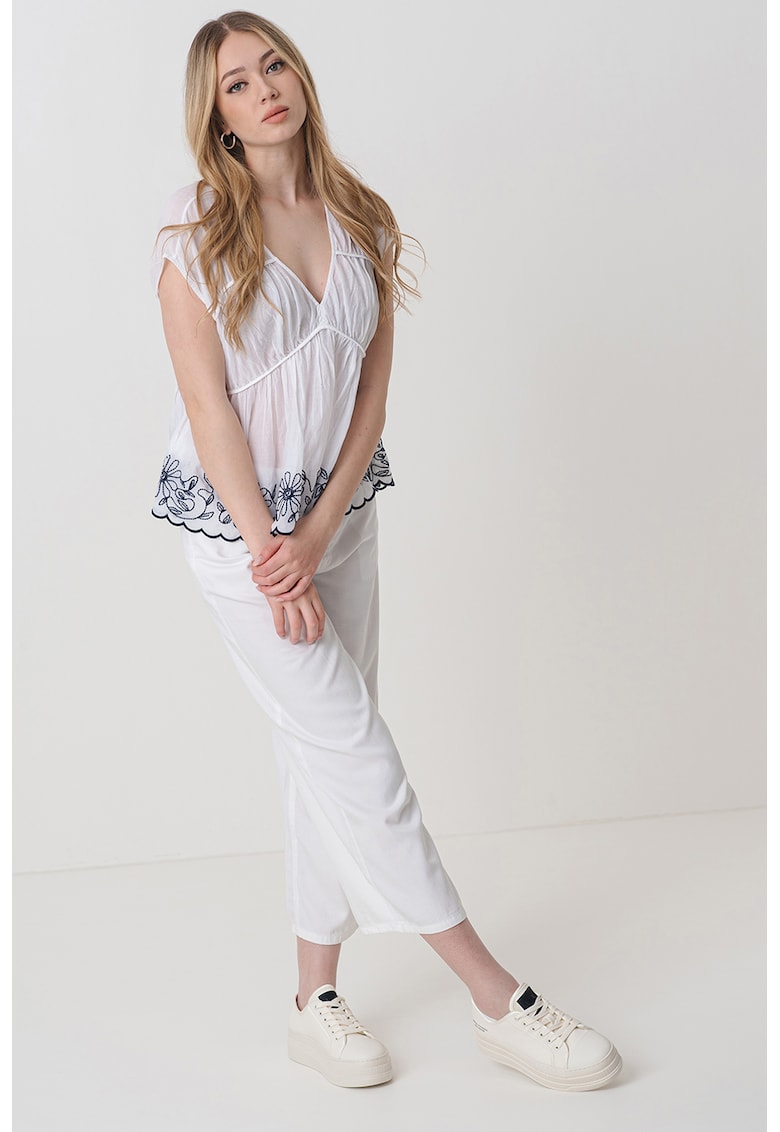 Шпиц блуза с контрасти United Colors of Benetton