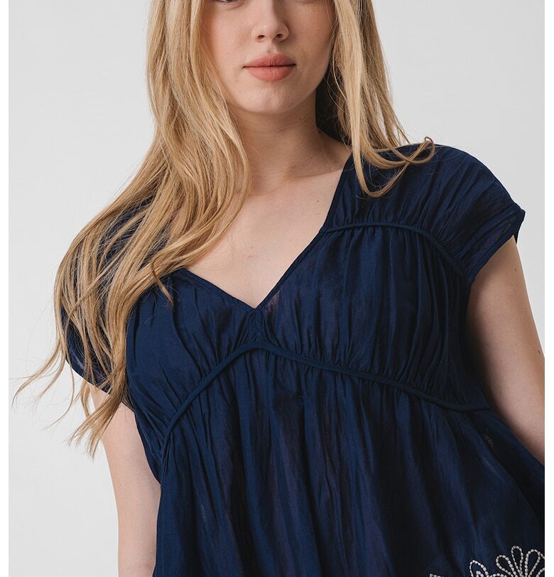 Шпиц блуза с контрасти United Colors of Benetton