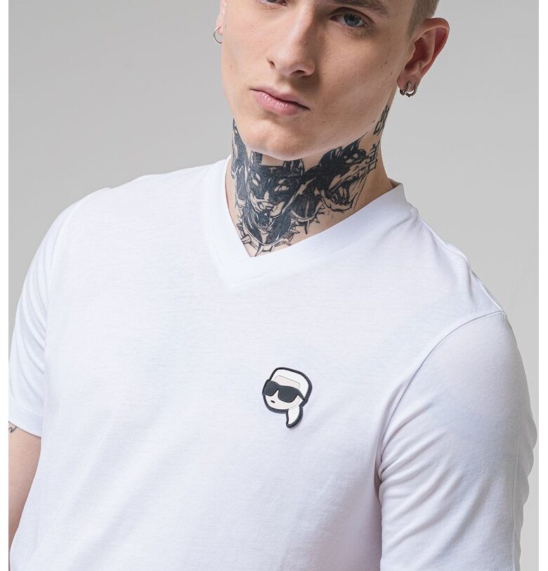 Шпиц тениска с лого Karl Lagerfeld