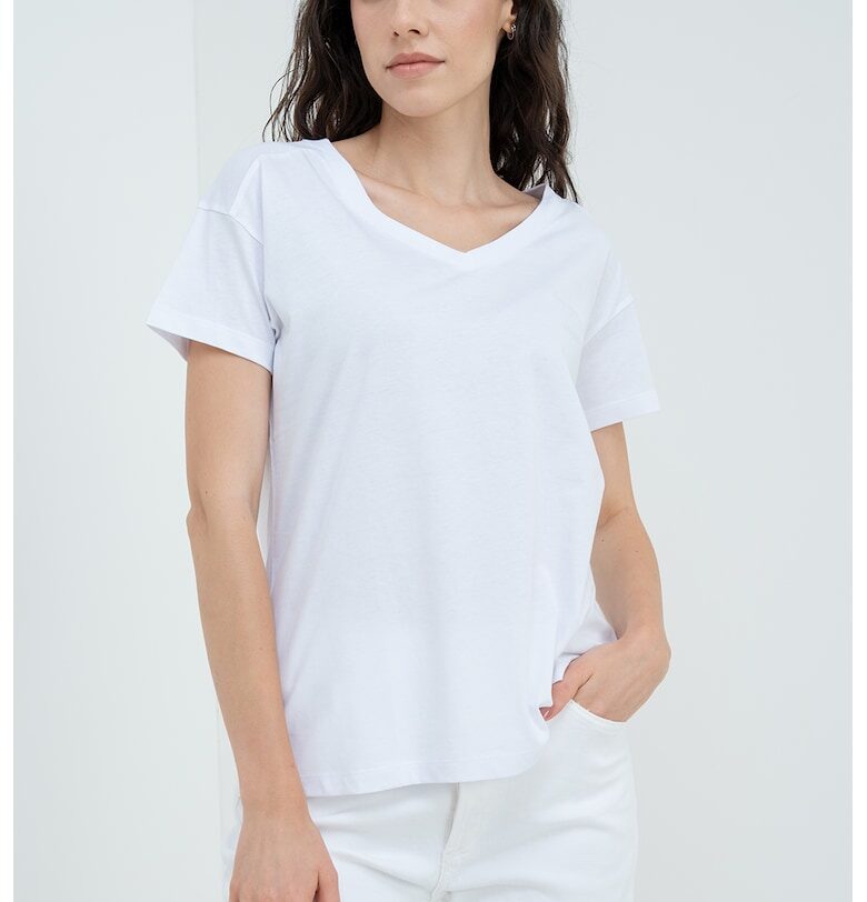 Шпиц тениска с паднали ръкави ARMANI EXCHANGE