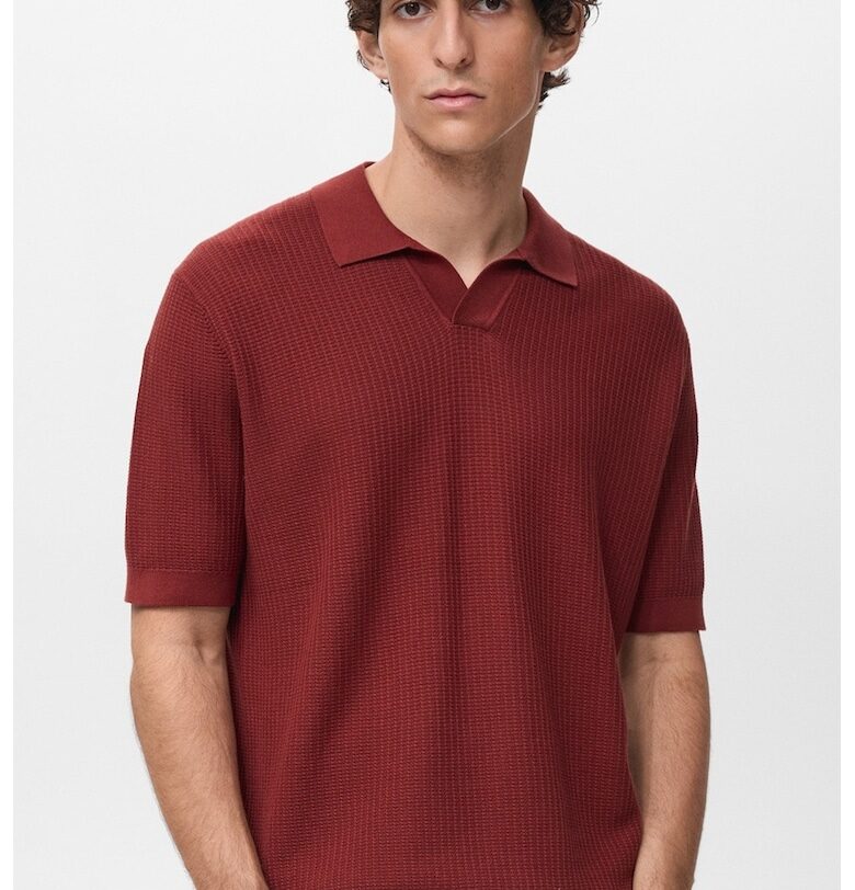 Шпиц тениска с яка Mango