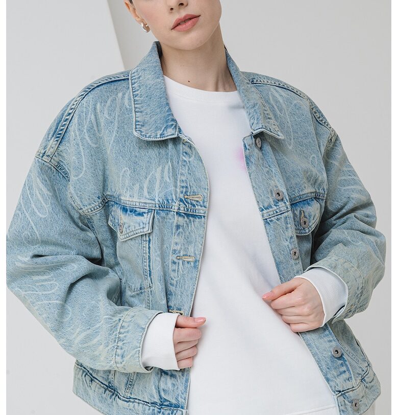 Яке Lou от деним с лого HUGO