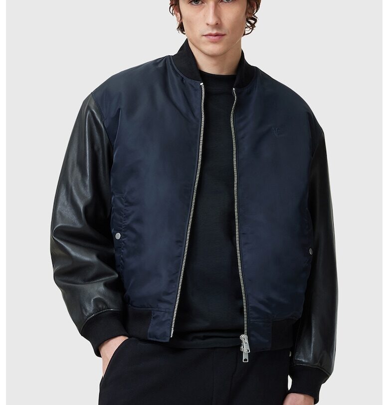 Яке бомбър Myler с кожени ръкави AllSaints