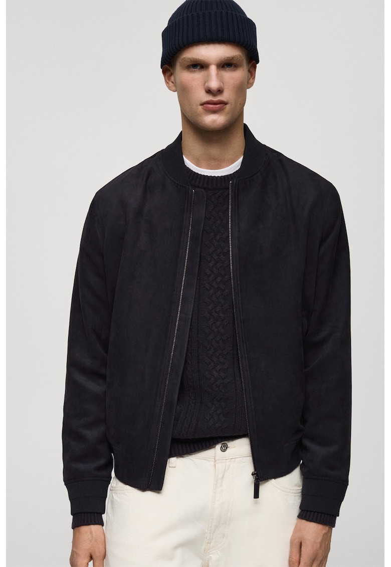 Яке бомбър от еко велур Mango