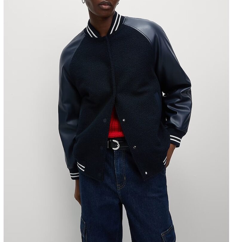 Яке бомбър с поларени панели Marks  Spencer