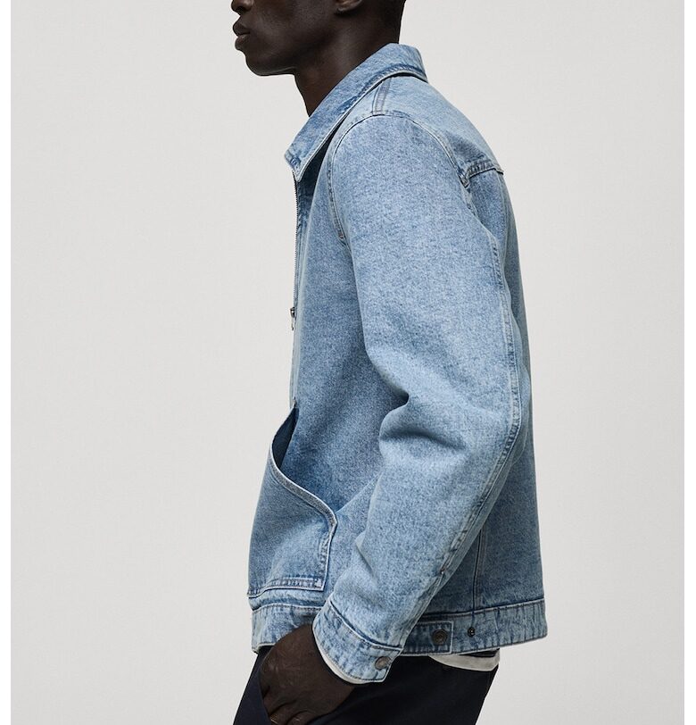 Яке от деним с капитонирана подплата Mango