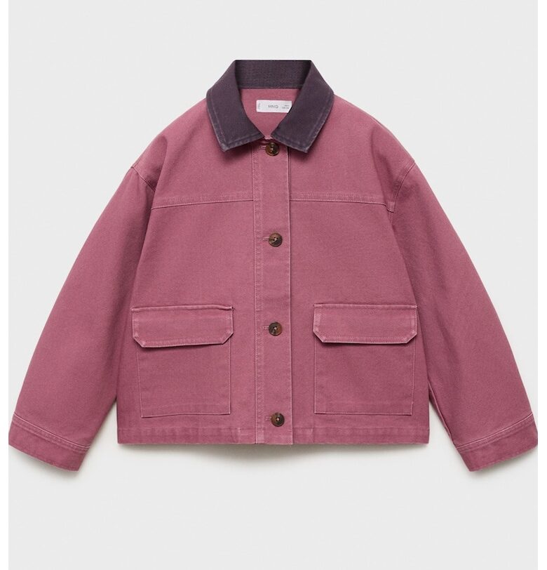 Яке от деним с класическа яка Mango