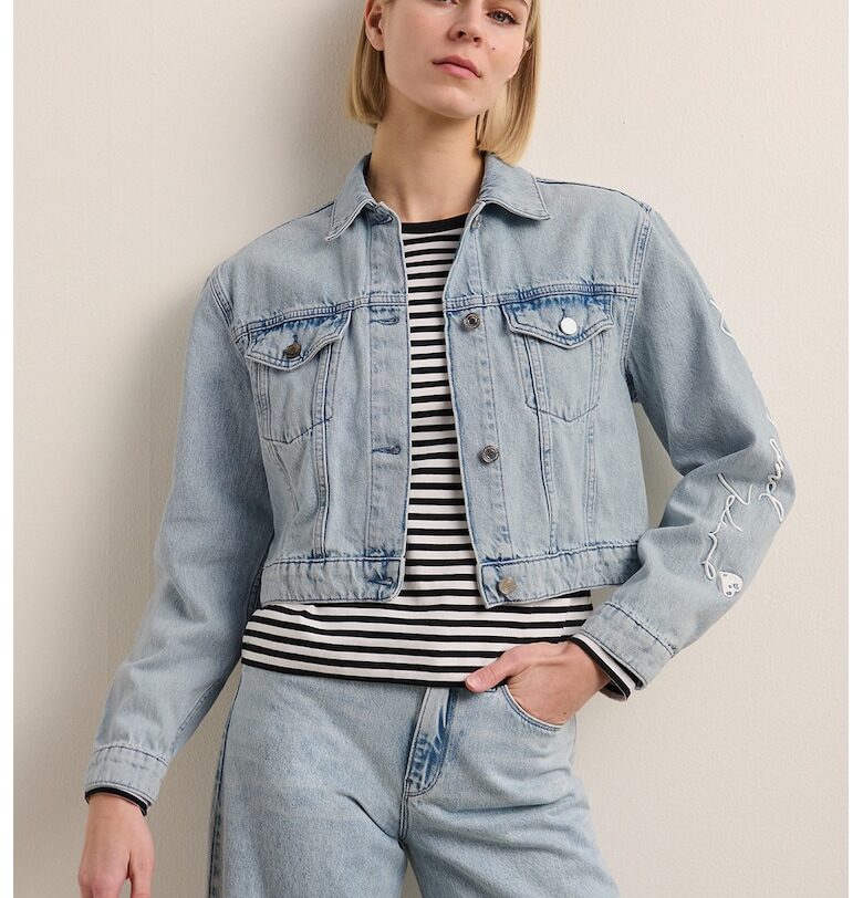 Яке от деним с принт Karl Lagerfeld