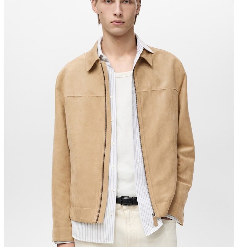 Яке от еко велур с цип Mango