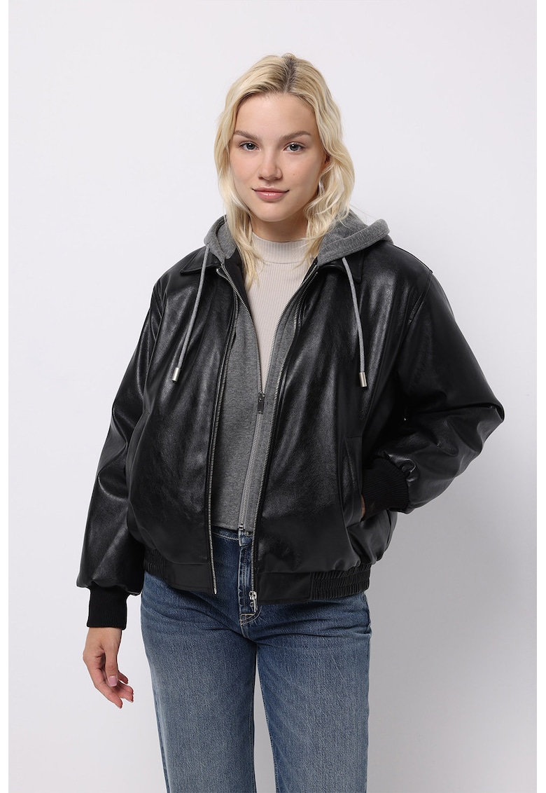 Яке от еко кожа с дизайн 2в1 COLINS