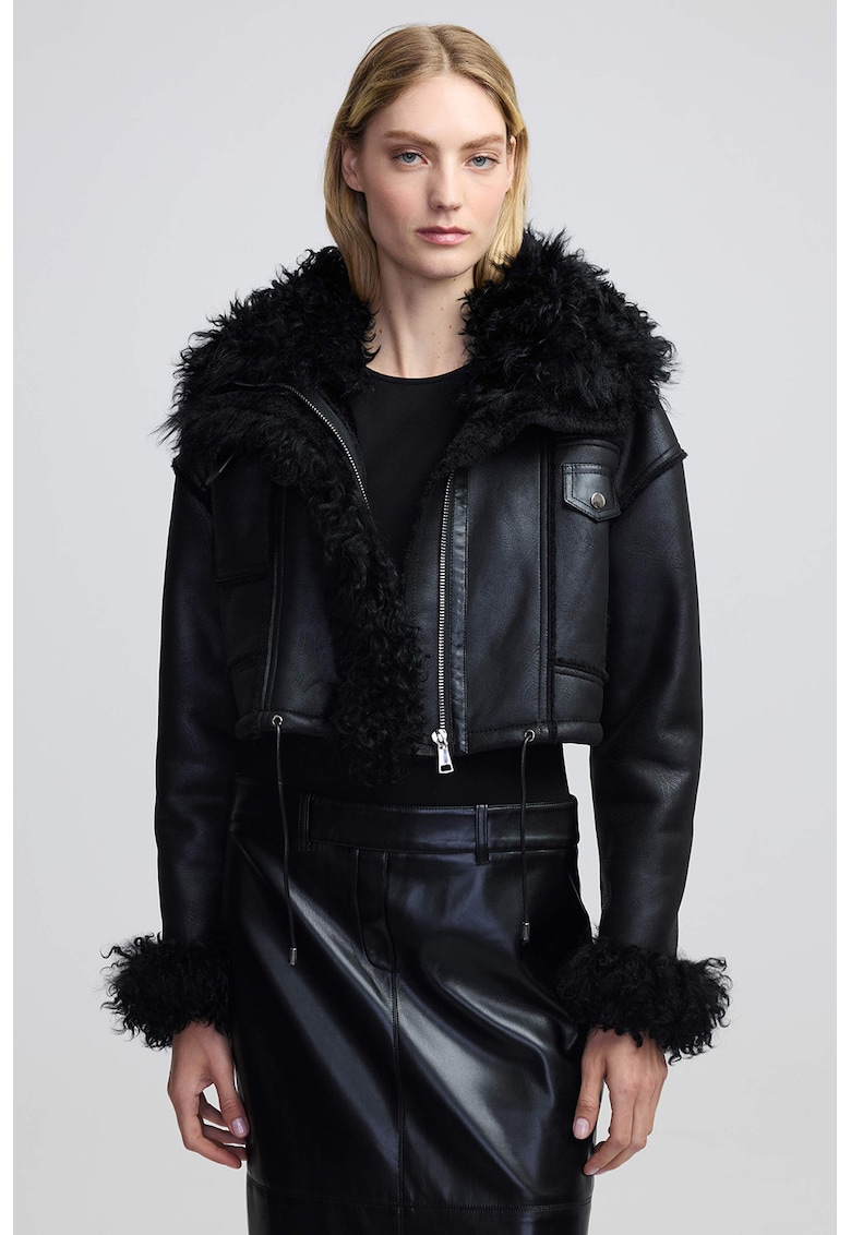 Яке от еко кожа с еко пух Ipekyol