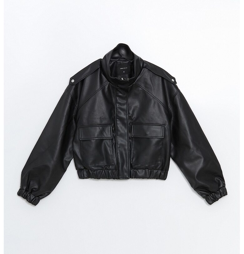 Яке от еко кожа с ниска яка LC WAIKIKI