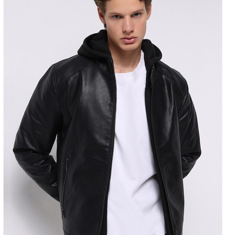 Яке от еко кожа с паднали ръкави COLINS