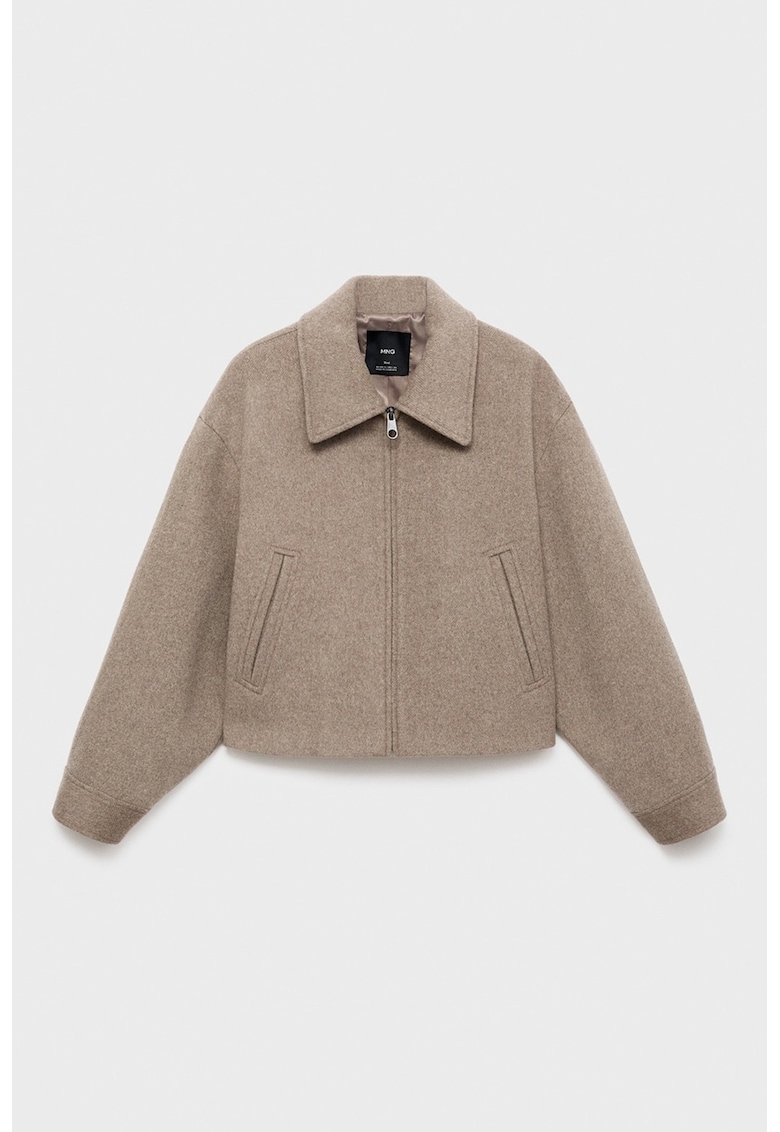Яке с вълна с двойни ревери Mango