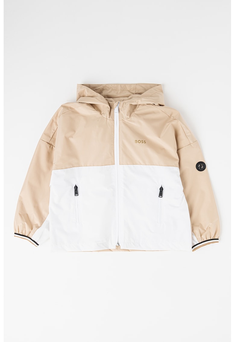 Яке с качулка и цветен блок BOSS Kidswear