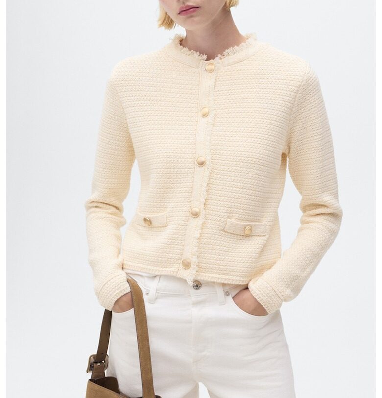 Яке с контрастни копчета Mango