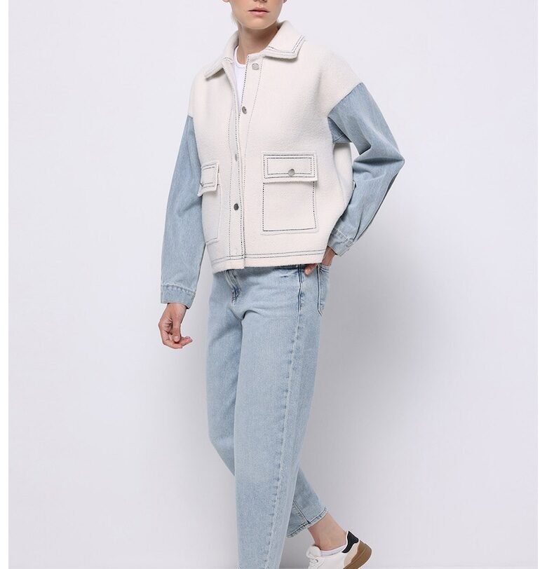 Яке с контрастни ръкави COLINS