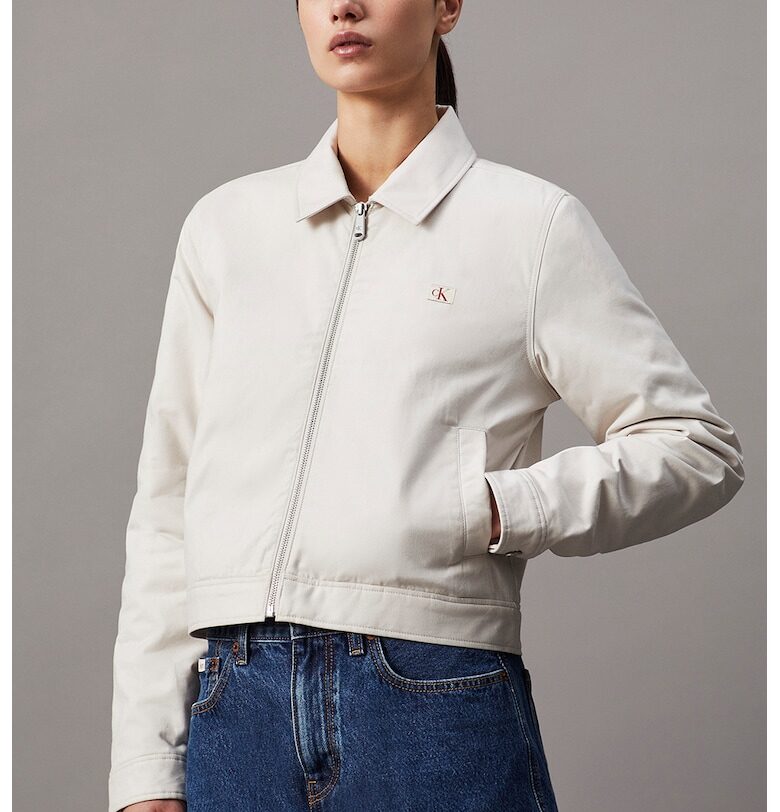 Яке с цип и скосени джобове CALVIN KLEIN JEANS
