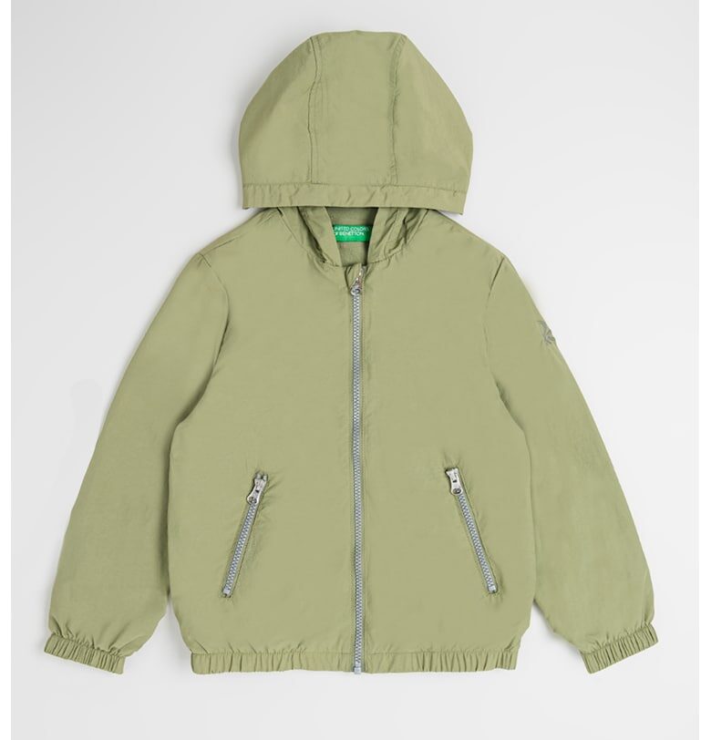 Яке със скосени джобове с цип United Colors of Benetton