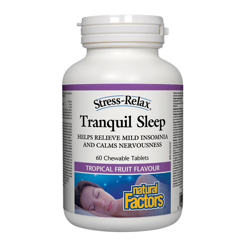 Stress-Relax® Tranquil Sleep х 60 дъвчащи таблетки (при безсъние и стрес) Natural Factors