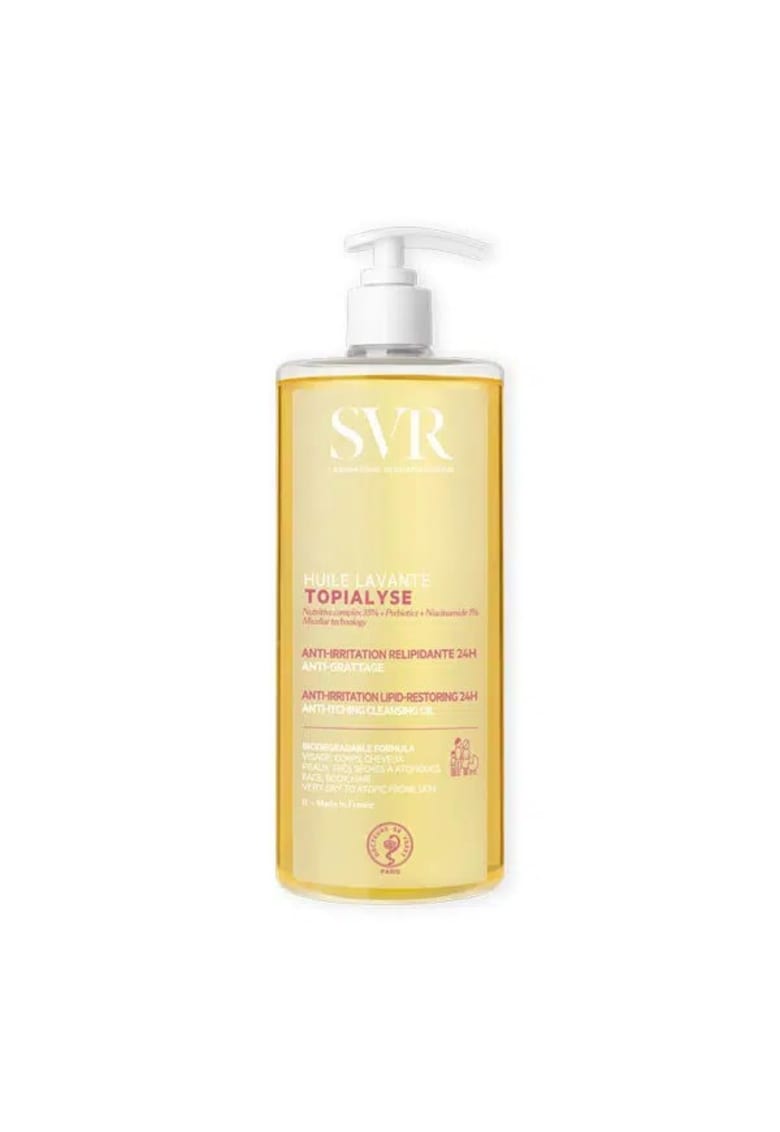 Topialyse измивно олио с антииритативно и омекотяващо действие - което възстановява липидите - с действие за 24 часа SVR