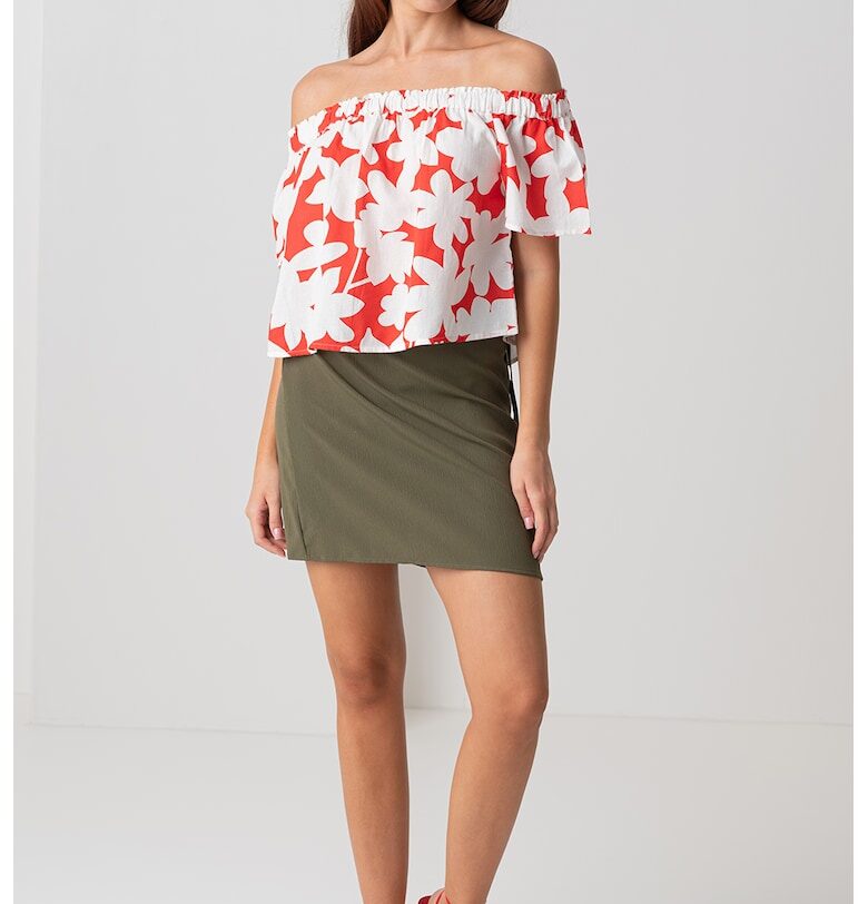 Блуза с голо рамо и принт Vero Moda