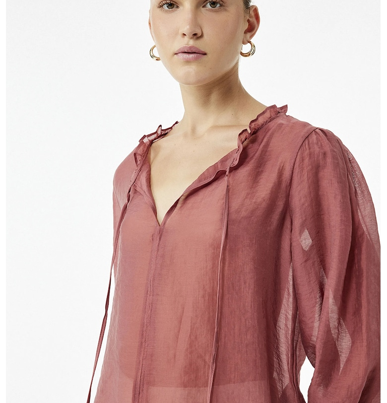 Блуза с лиосел и връзки KOTON