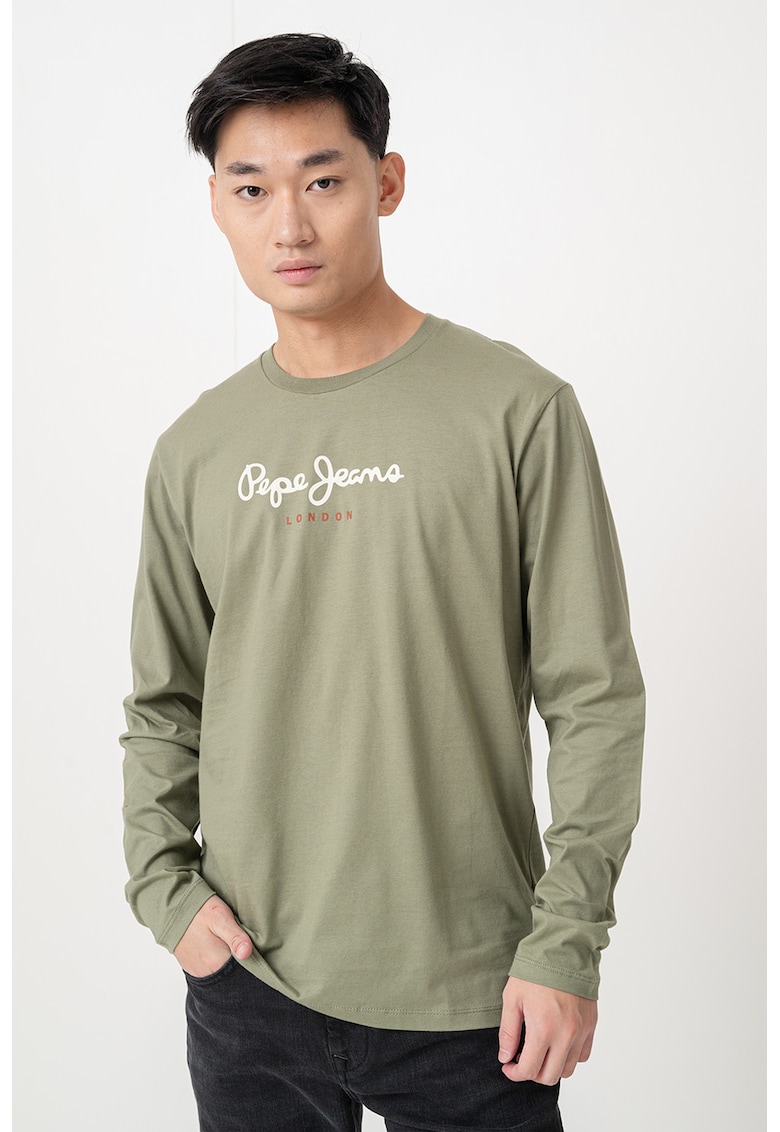 Блуза с овално деколте и лого Pepe Jeans London