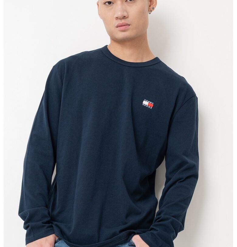Блуза с овално деколте и лого Tommy Jeans