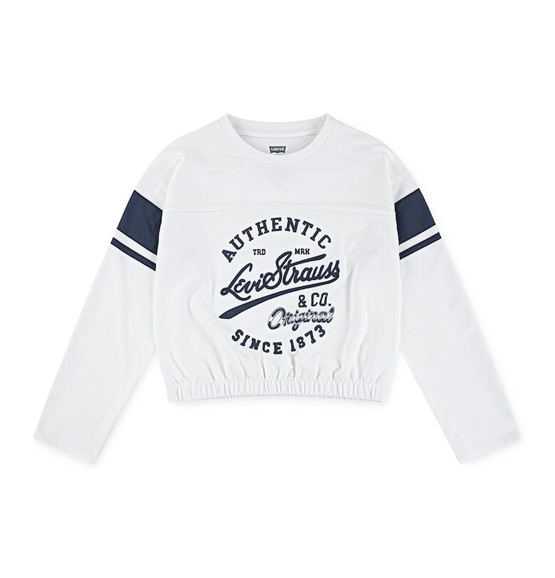 Блуза с овално деколте и лого Levis