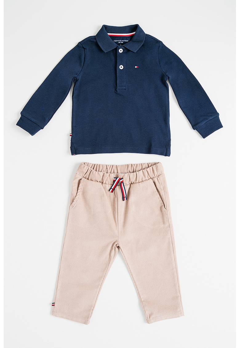 Блуза с органичен памук с яка и панталон Tommy Hilfiger