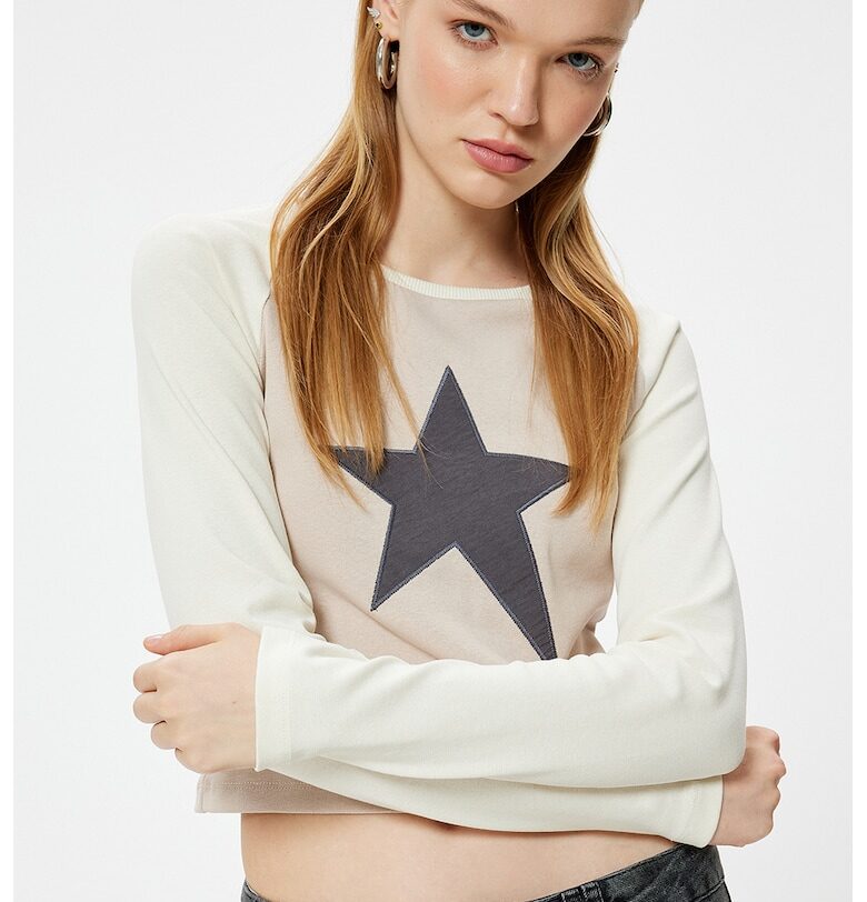 Блуза с реглан ръкави и принт KOTON