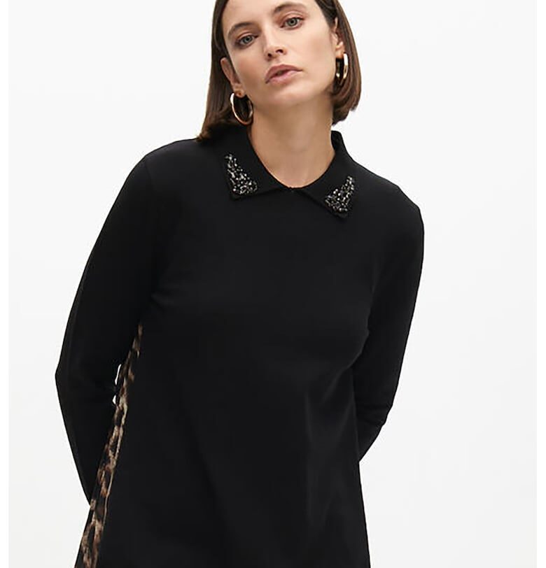 Блуза с яка и принт на гърба Lola casademunt