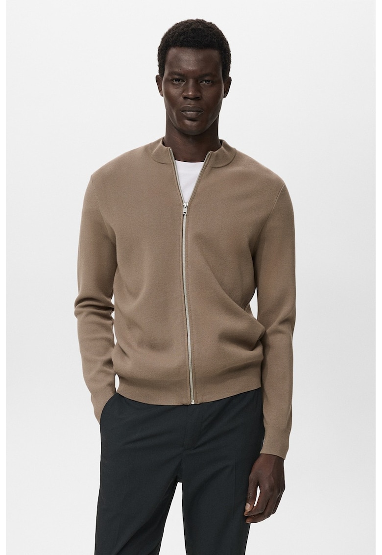 Бомбър яке с цип Mango