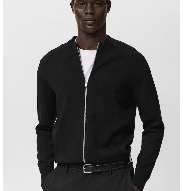 Бомбър яке с цип Mango