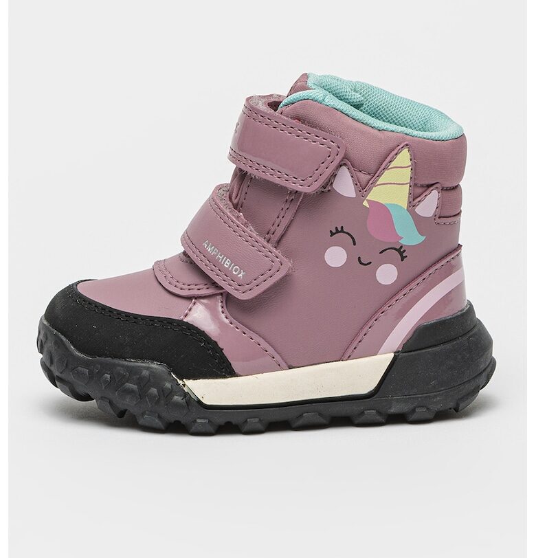 Боти от еко кожа с велкро Geox