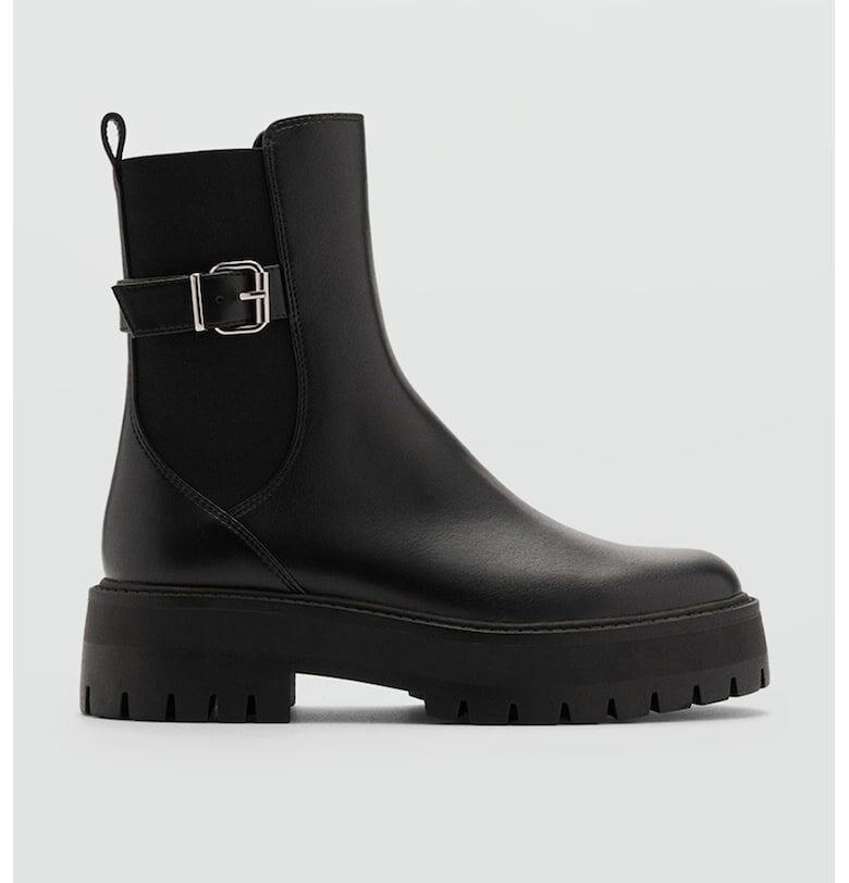 Боти от еко кожа с тока Mango