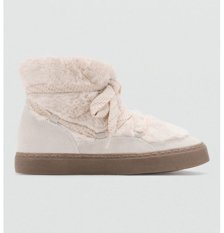 Боти от еко пух с велур Mango