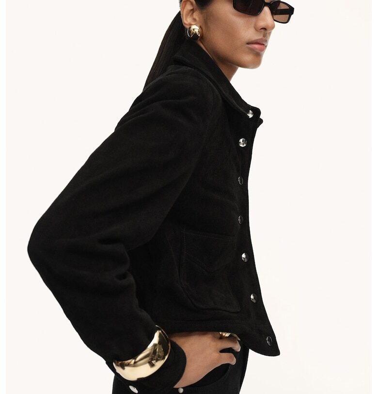 Велурен шакет с капси Mango