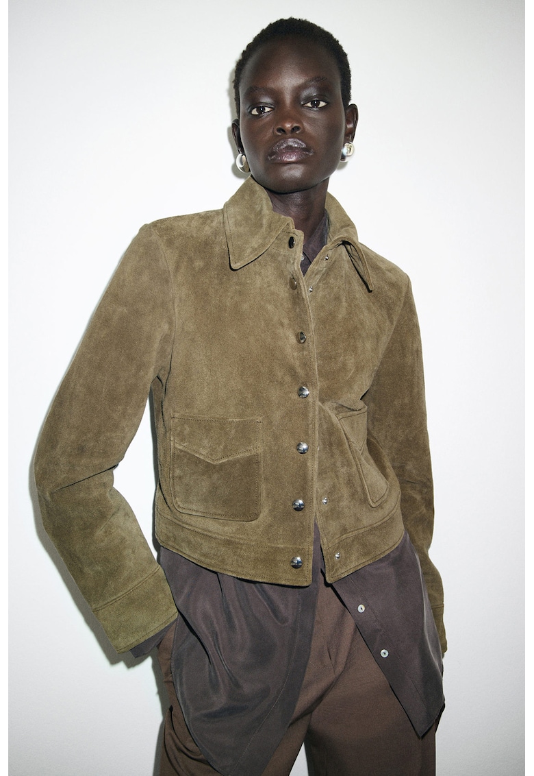 Велурен шакет с капси Mango