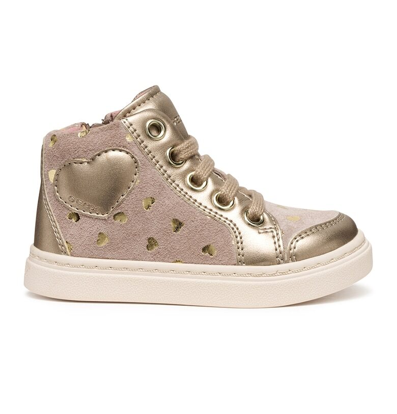 Велурени спортни обувки с еко кожа Geox