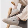 Велурени спортни обувки с лого OFF-WHITE
