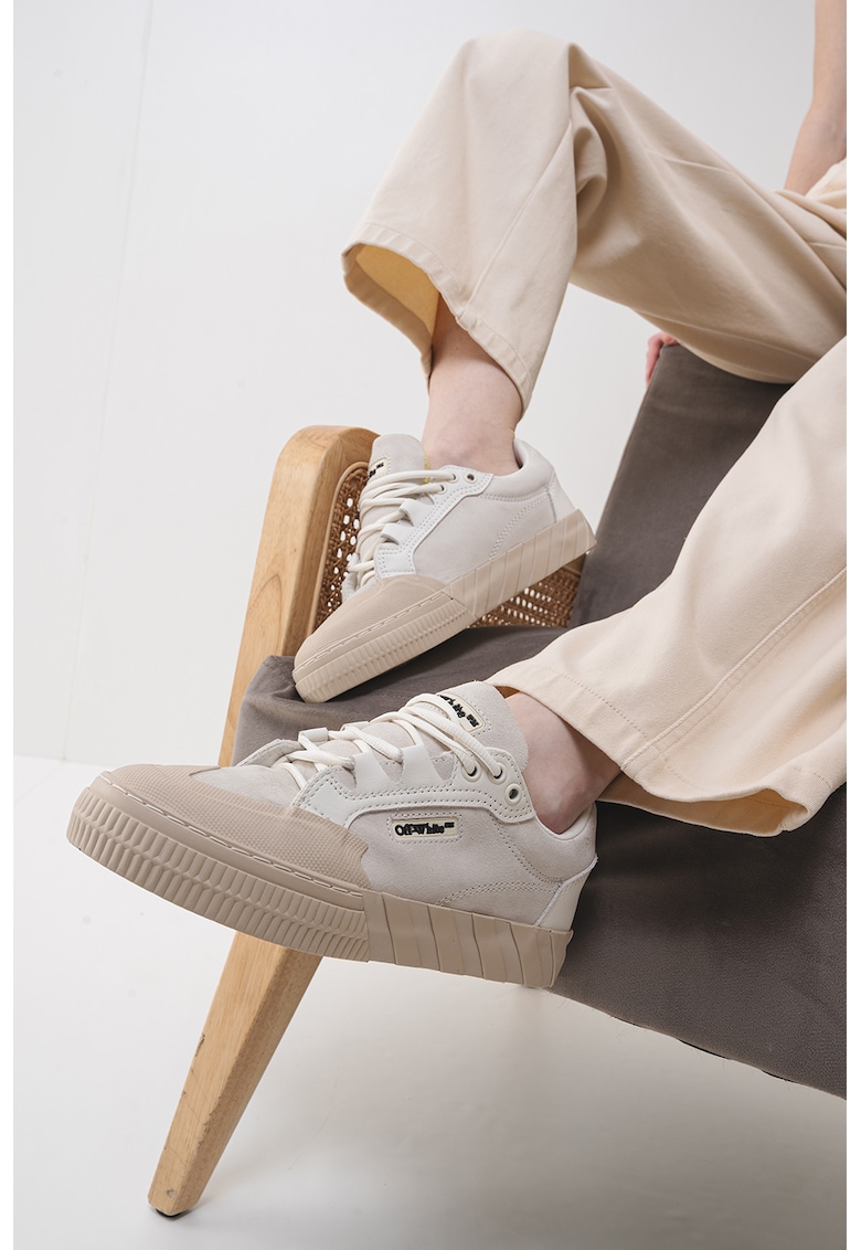 Велурени спортни обувки с лого OFF-WHITE