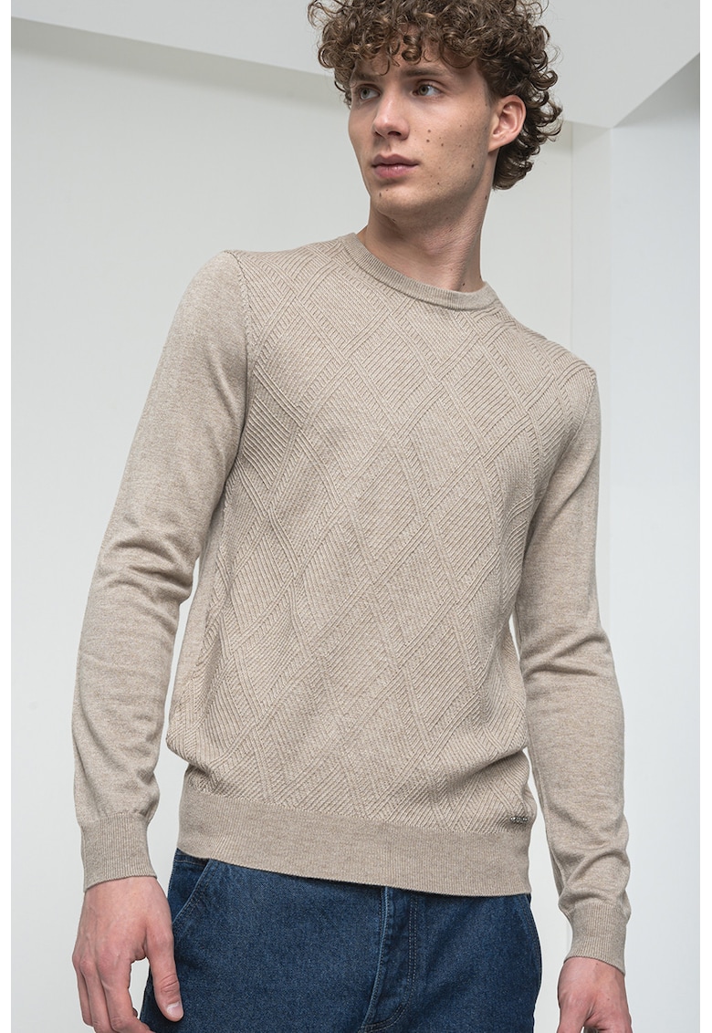 Втален пуловер с вълна GUESS