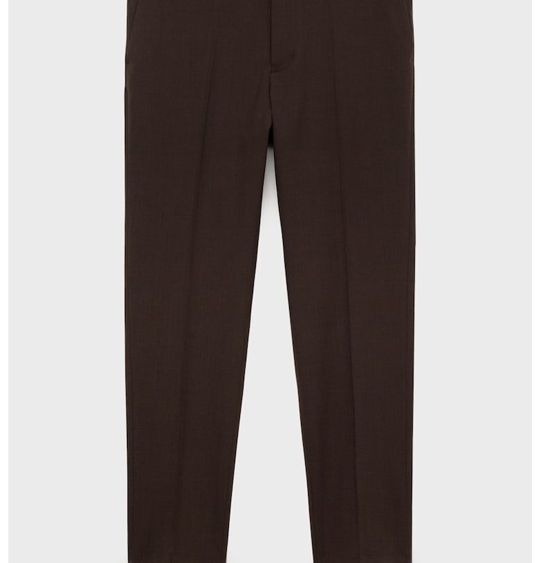 Вълнен слим панталон Mango