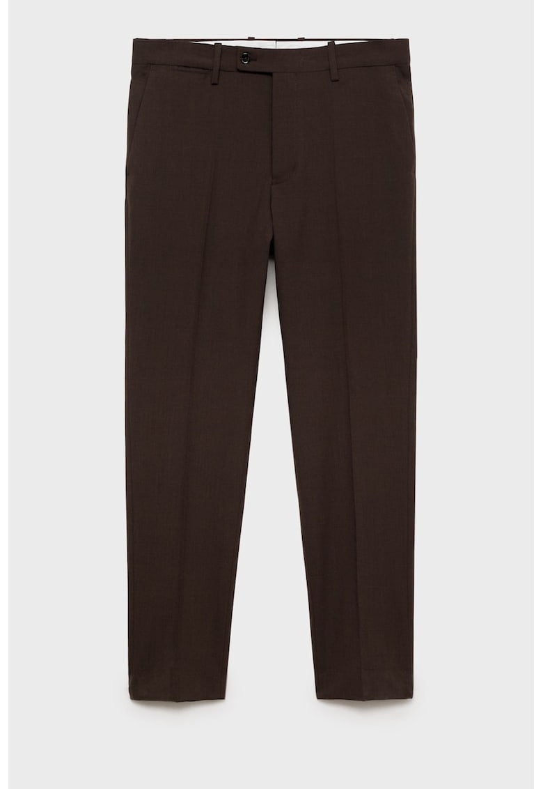 Вълнен слим панталон Mango