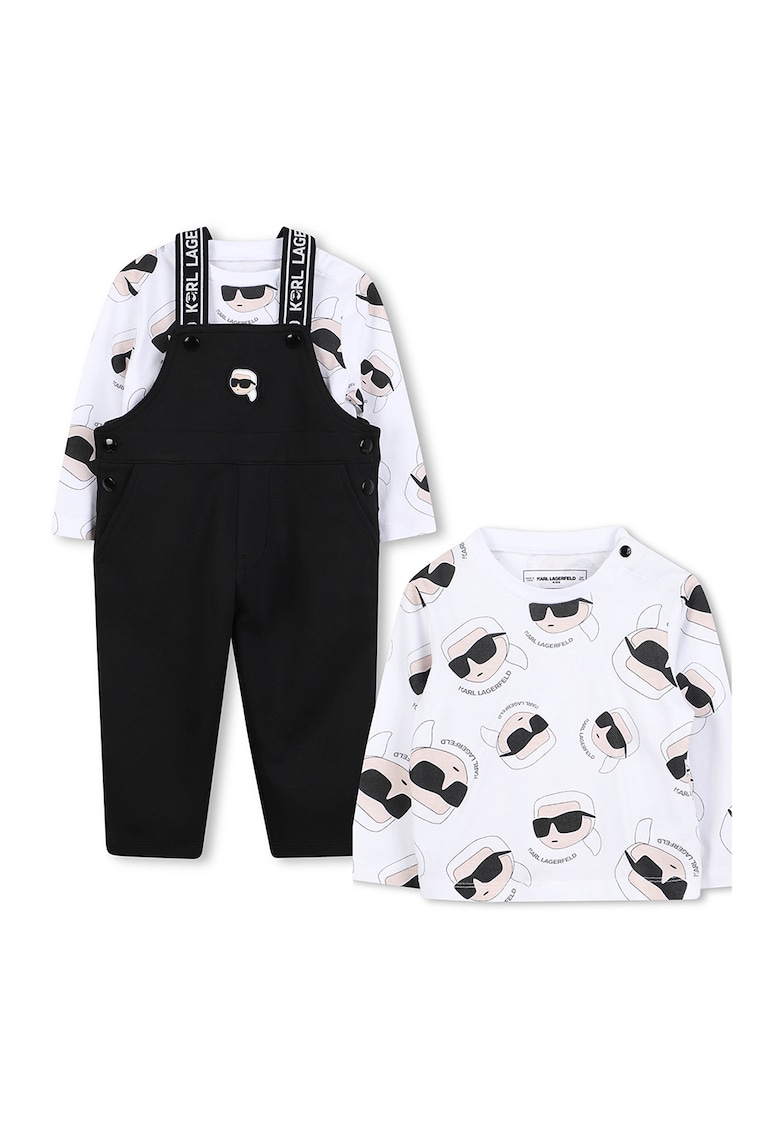 Гащеризон и блуза с лого KARL LAGERFELD KIDS