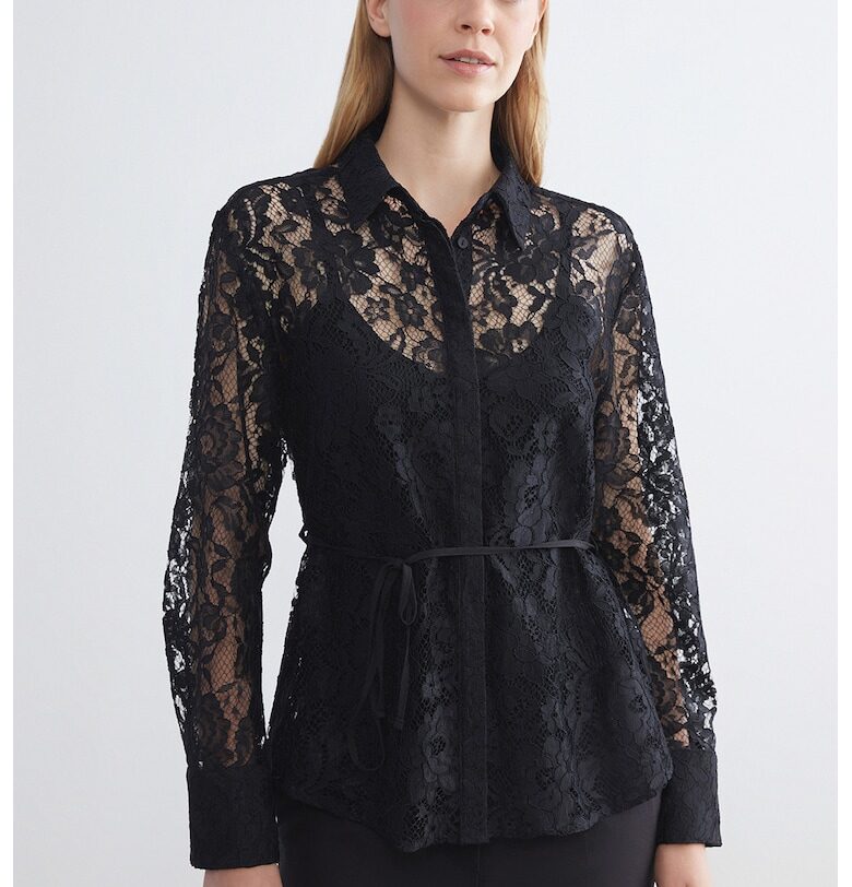 Дантелена риза с връзка на талията LC WAIKIKI