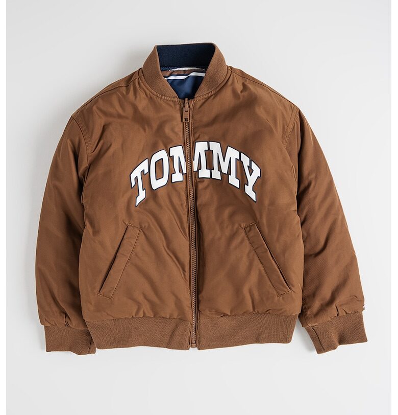 Двулицево яке с райе и лого Tommy Hilfiger