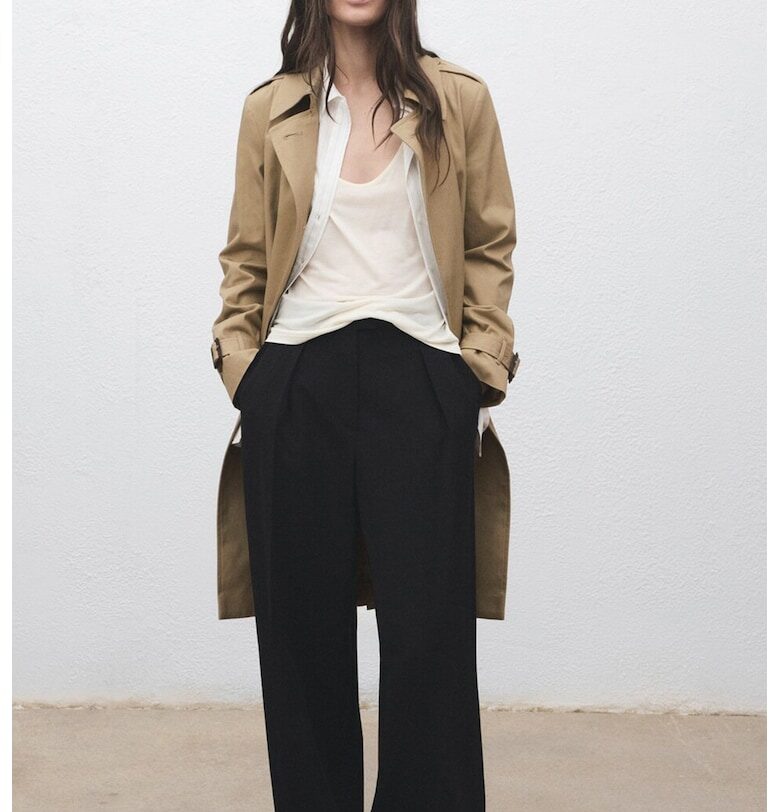 Двуреден тренч Mango